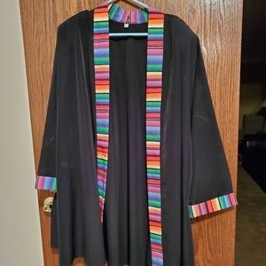 Swing Style Jacket Black w/Multi Stripes